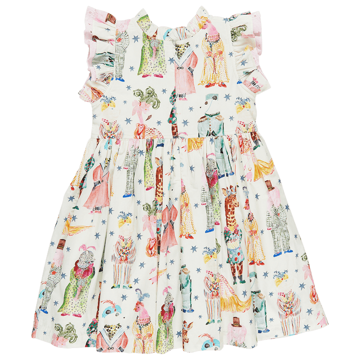Girls Dress | Leila- Circus Animals | Pink Chicken - The Ridge Kids