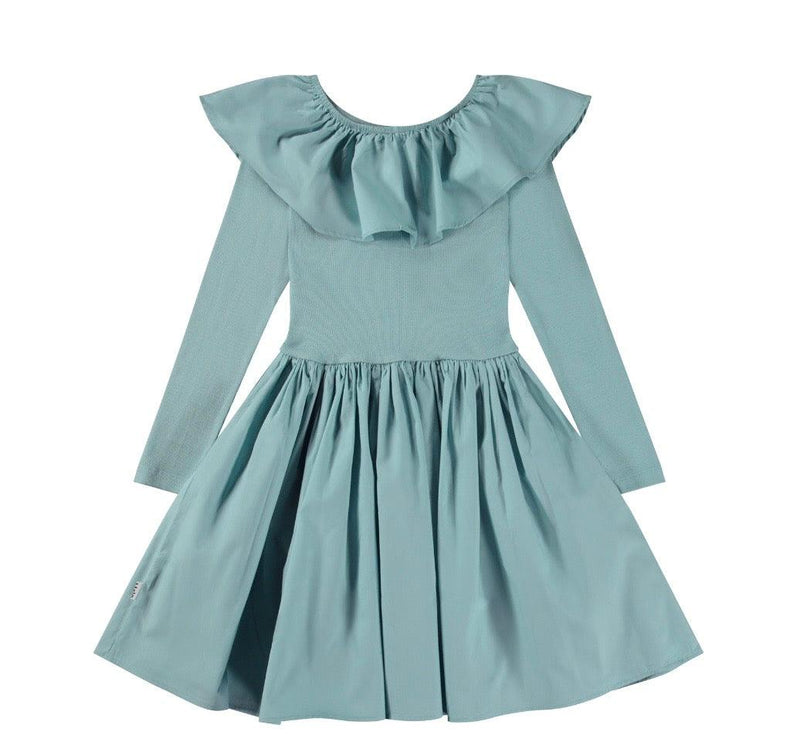 Girls Dress | Organic Cotton Cille Dress in Calm | Molo - The Ridge Kids