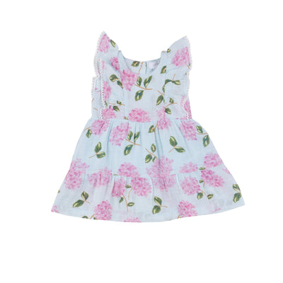 Girls Dress | Picot Edge- Hydrangeas | Angel Dear - The Ridge Kids