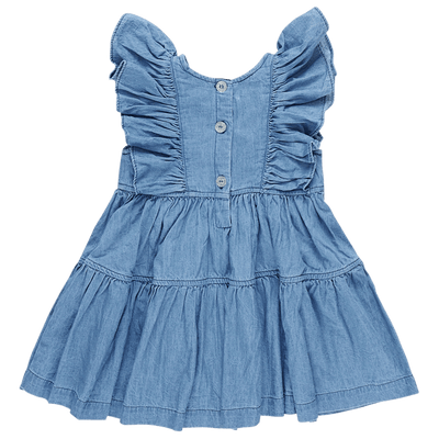 Girls Dress | Raphaela- Chambray | Pink Chicken - The Ridge Kids