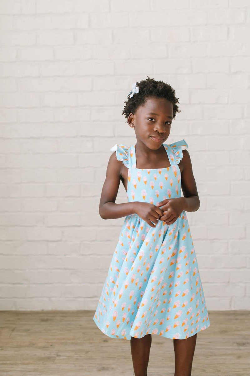 Girls Dress | Rosita Dress - Ice Cream Dreams| Ollie Jay - The Ridge Kids