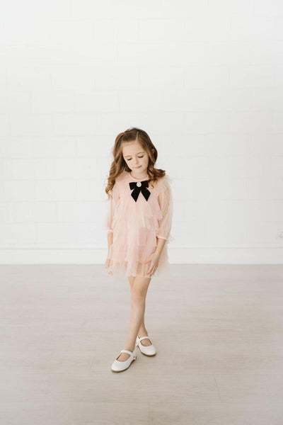 Girls Dress | Six Layered Dress - Pink | Petite Hailey - The Ridge Kids