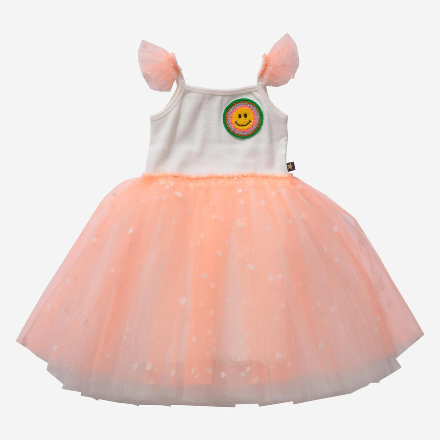 pink and orange tutu dress Tangerine and Hot Pink Flower Girl Tutu Dress NB-8