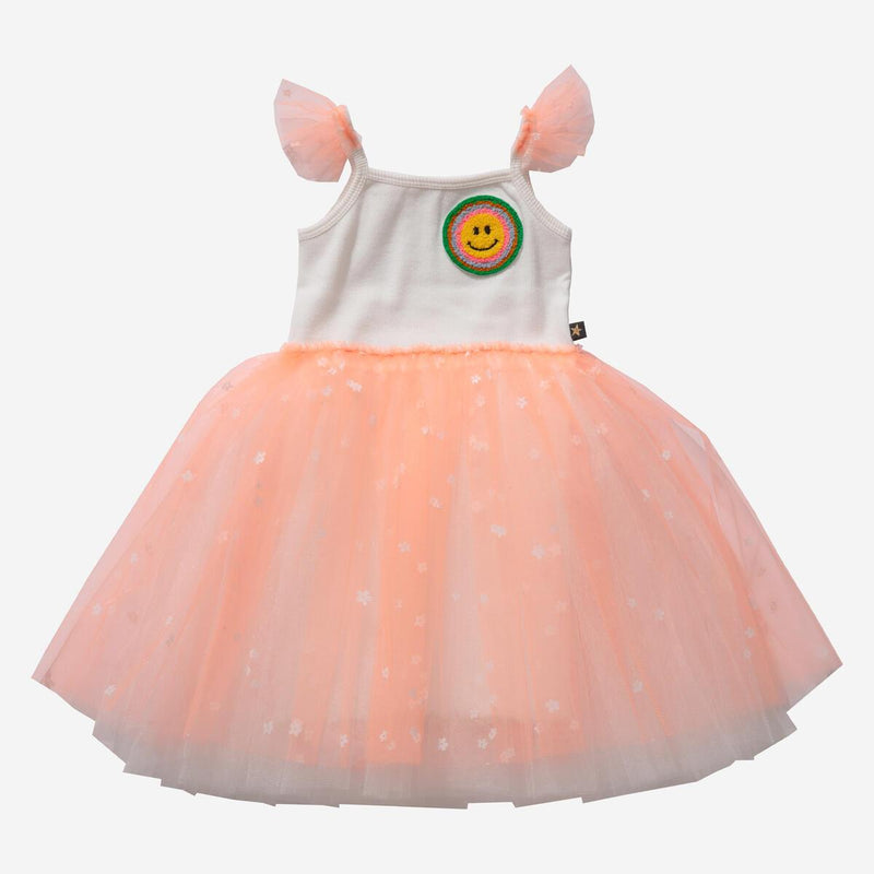 Girls Dress | Smile Frill Tutu- Neon Orange | Petite Hailey - The Ridge Kids