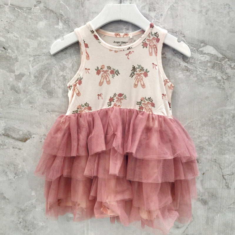 Girls Dress | Smocked- Ballerina | Angel Dear - The Ridge Kids