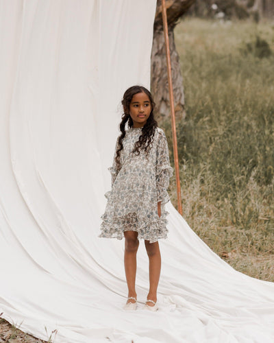 Girls Dresses | Mirabelle Dress in Cornflower Blue | Noralee - The Ridge Kids