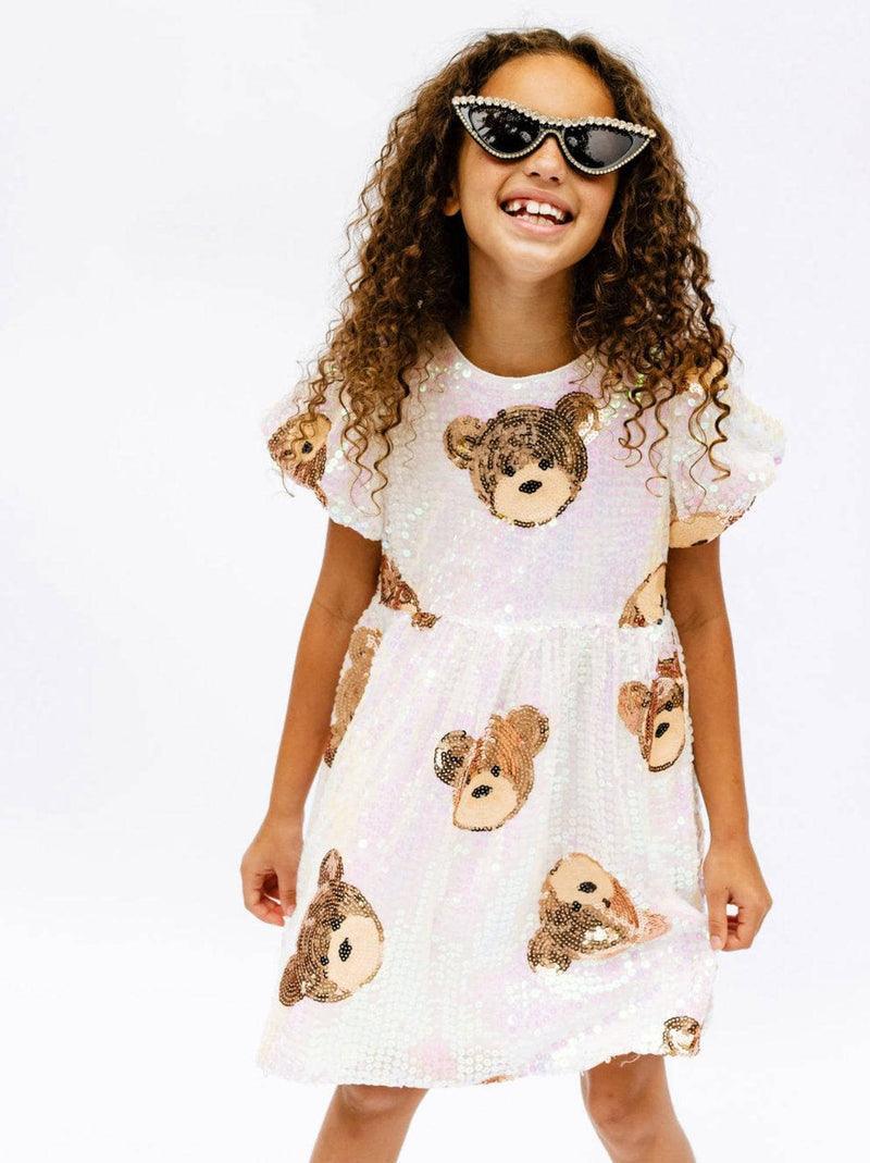 Girls Dresses | Sequin Bear Dress | Lola and The Boys - The Ridge Kids