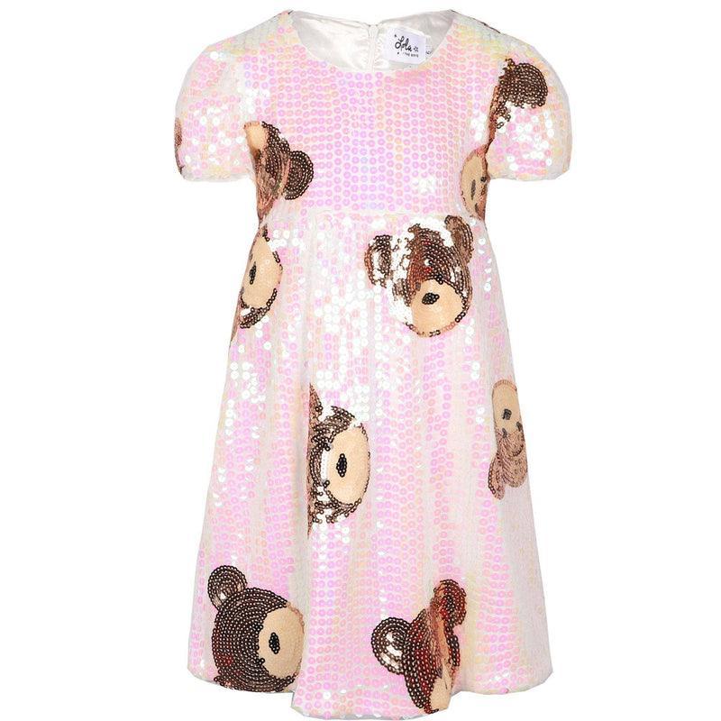 Girls Dresses | Sequin Bear Dress | Lola and The Boys - The Ridge Kids