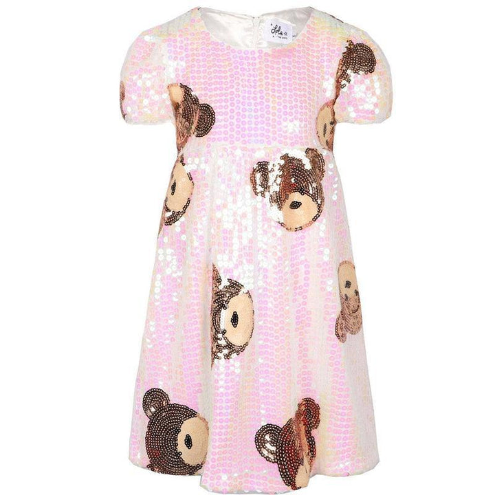 Girls Dresses | Sequin Bear Dress | Lola and The Boys - The Ridge Kids
