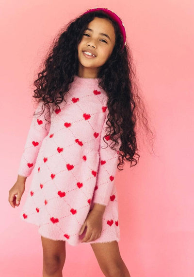 Girls Dresses | Sweetheart Sweater Dress | Lola and The Boys - The Ridge Kids