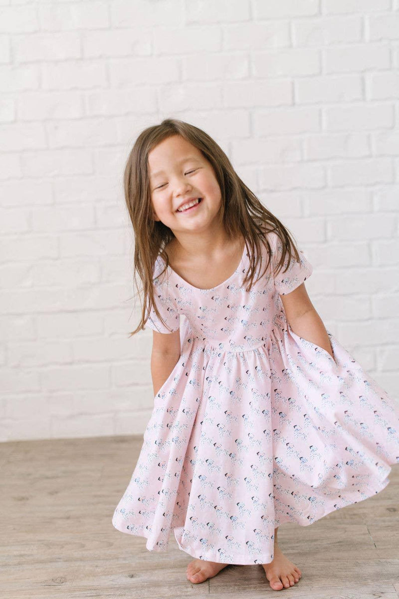 Girls Dress| Classic Twirl- Dalmatian | Ollie Jay - The Ridge Kids