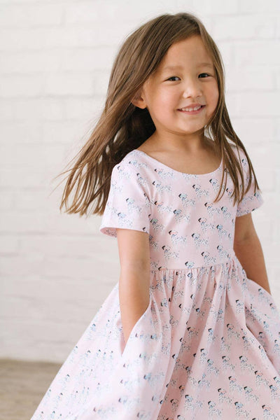 Girls Dress| Classic Twirl- Dalmatian | Ollie Jay - The Ridge Kids