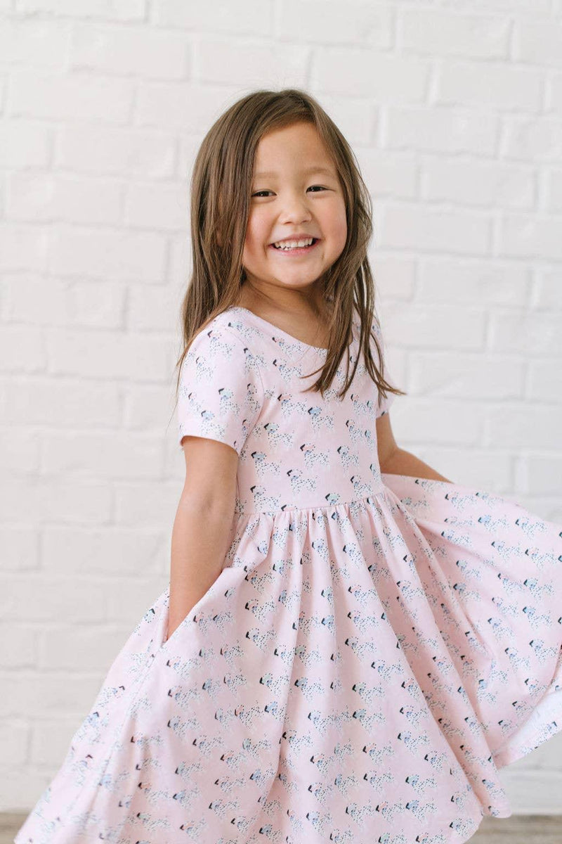 Girls Dress| Classic Twirl- Dalmatian | Ollie Jay - The Ridge Kids