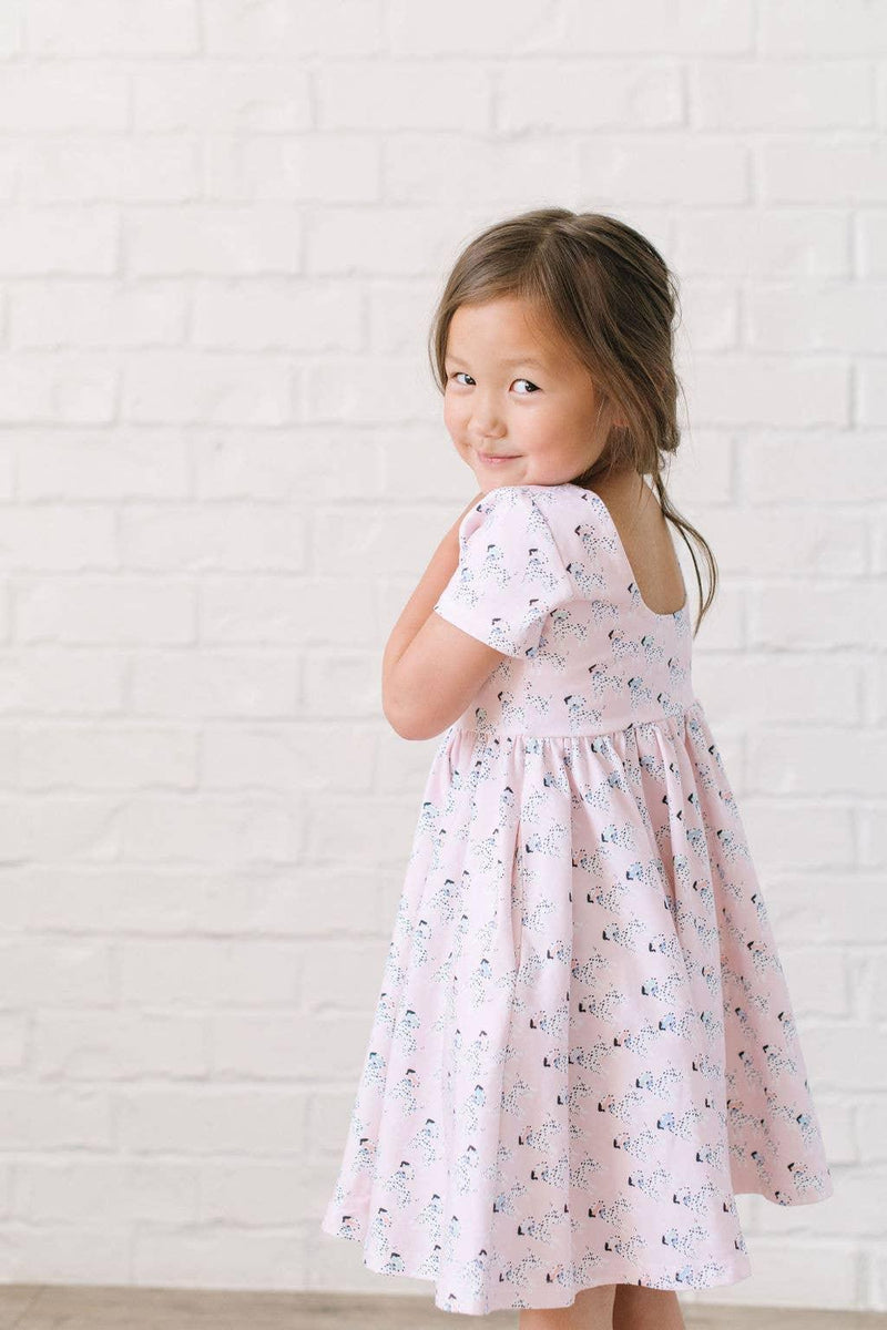 Girls Dress| Classic Twirl- Dalmatian | Ollie Jay - The Ridge Kids