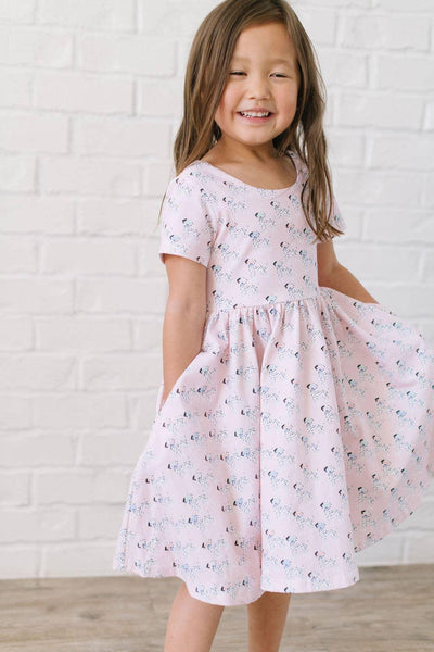 Girls Dress| Classic Twirl- Dalmatian | Ollie Jay - The Ridge Kids