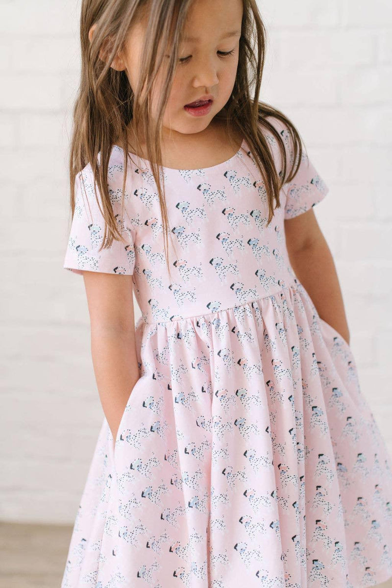 Girls Dress| Classic Twirl- Dalmatian | Ollie Jay - The Ridge Kids