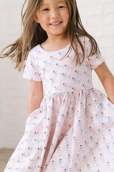 Girls Dress| Classic Twirl- Dalmatian | Ollie Jay - The Ridge Kids