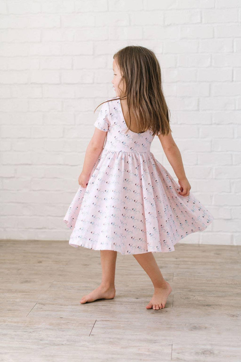 Girls Dress| Classic Twirl- Dalmatian | Ollie Jay - The Ridge Kids