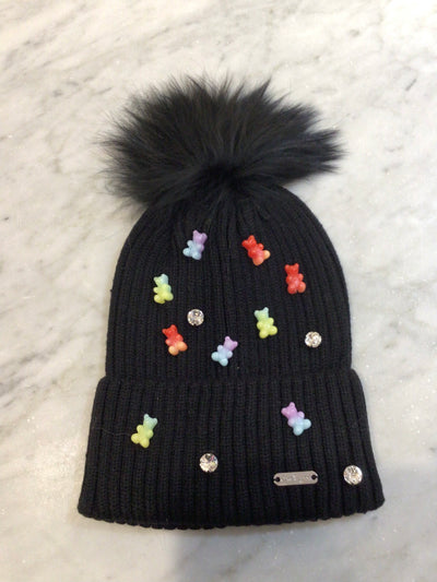 Girls Hat | Gummy Bear - Black | Bari Lynn Accessories - The Ridge Kids