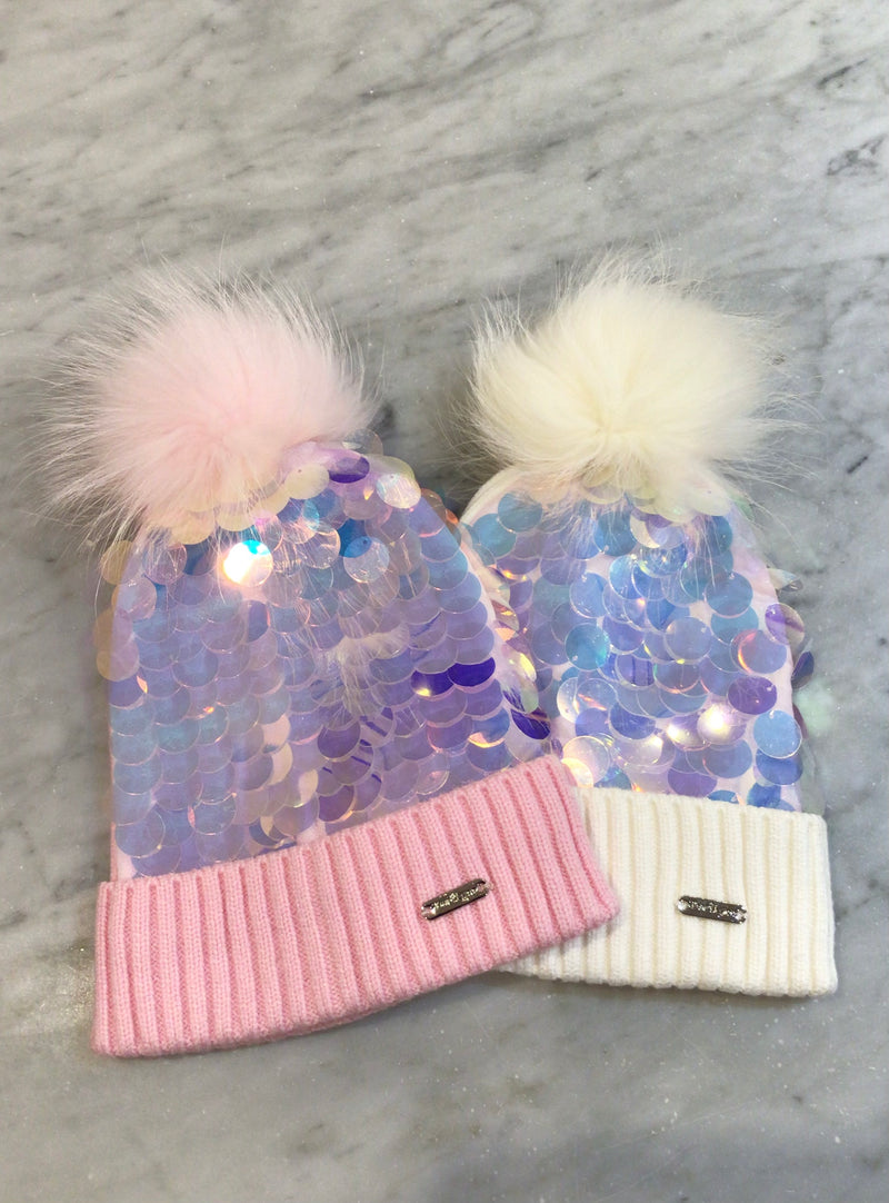 Girls Hat | Large Pailette Fur Hat - assorted | Bari Lynn Accessories - The Ridge Kids