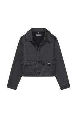 Girls Jacket | Manning- Black Coated | DL 1961 - The Ridge Kids