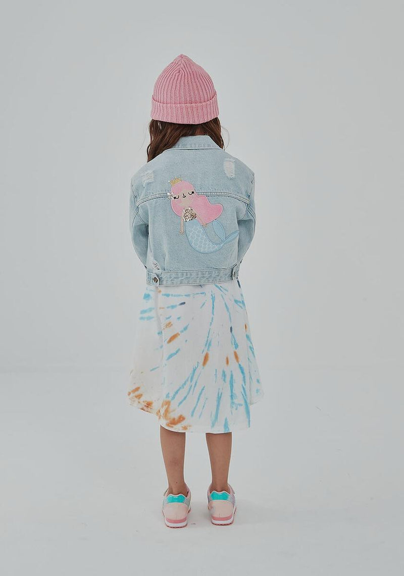 Girls Jacket | Patched Denim - Mermaid | Petite Hailey - The Ridge Kids