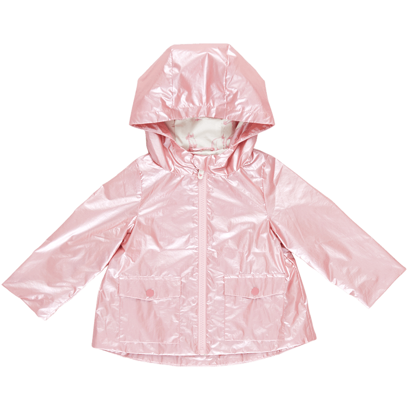 Girls Jackets | Rain Coat: Rafa- Pink Metallic | Pink Chicken - The Ridge Kids