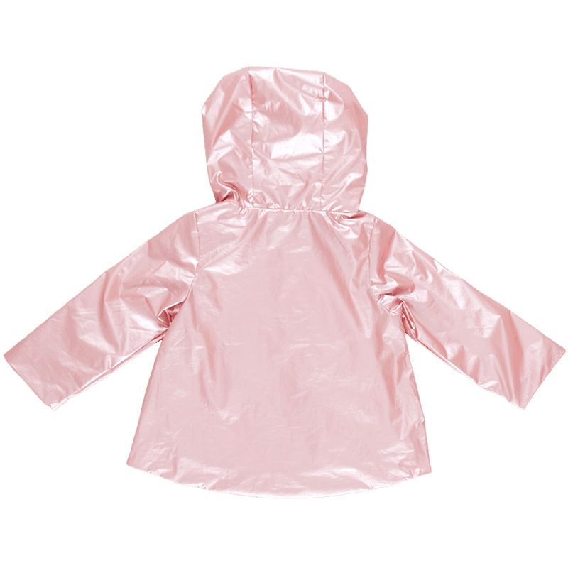 Girls Jackets | Rain Coat: Rafa- Pink Metallic | Pink Chicken - The Ridge Kids