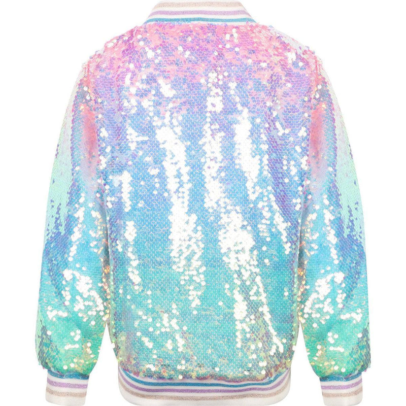 Girls Jackets | Swiftie Bomber Jacket- Icy Ombre Sequin | Lola and the Boys - The Ridge Kids