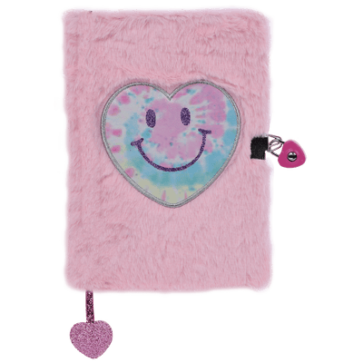 Girls Journal | Heart Tie Dye Furry Journal | IScream - The Ridge Kids