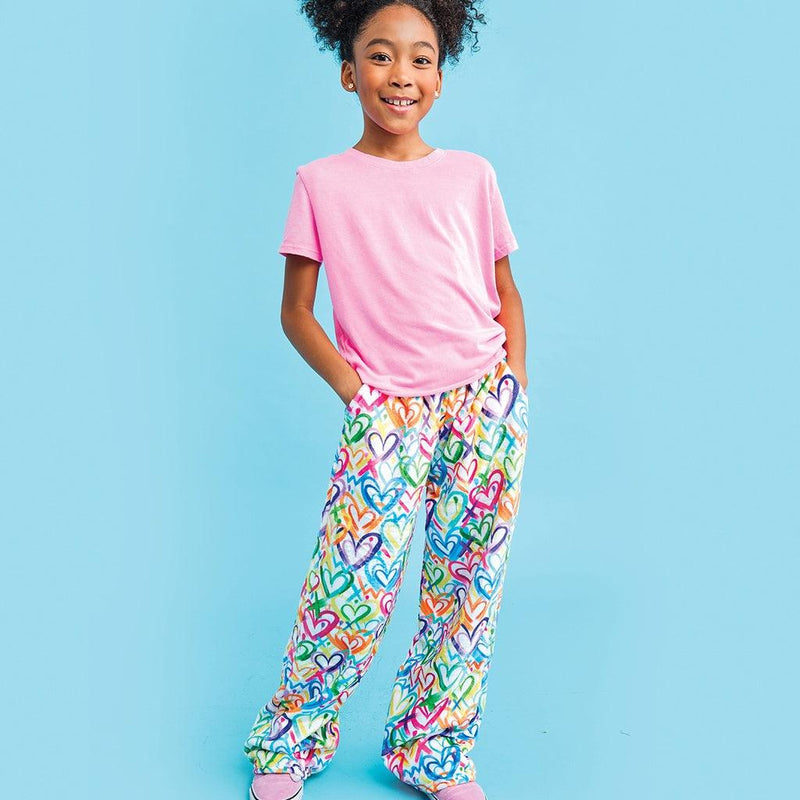 Girls Lounge Pants | Corey Paige Hearts | IScream - The Ridge Kids