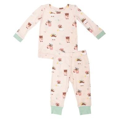 Girls Loungewear Set | Long Sleeve- Spa Day | Angel Dear - The Ridge Kids