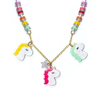 Girls Necklace | Unicorns Neon | Lilies and Roses NY - The Ridge Kids