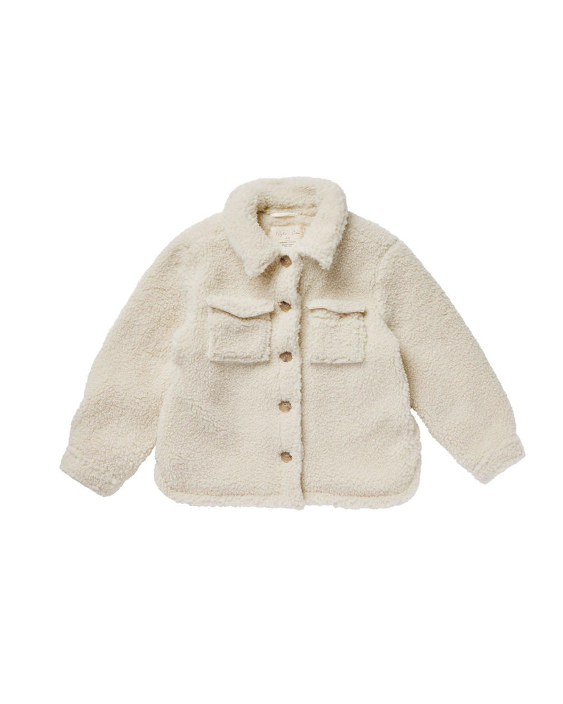 Girls Overshirt | Shearling Chore Coat - Natural | Rylee and Cru - The Ridge Kids