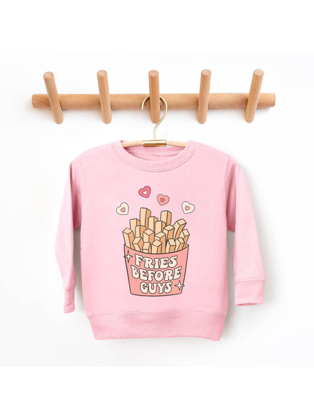 Girls Sweatshirt | Fries Before Guys Sweatshirt | The Babe Co. - The Ridge Kids