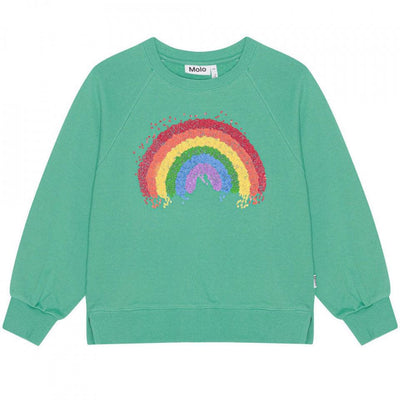 Girls Sweatshirt | Marilee- Chalk Green | Molo - The Ridge Kids