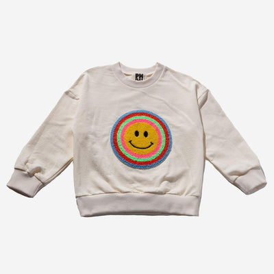 Girls Sweatshirt | Multi Smile- creme | Petite Hailey - The Ridge Kids