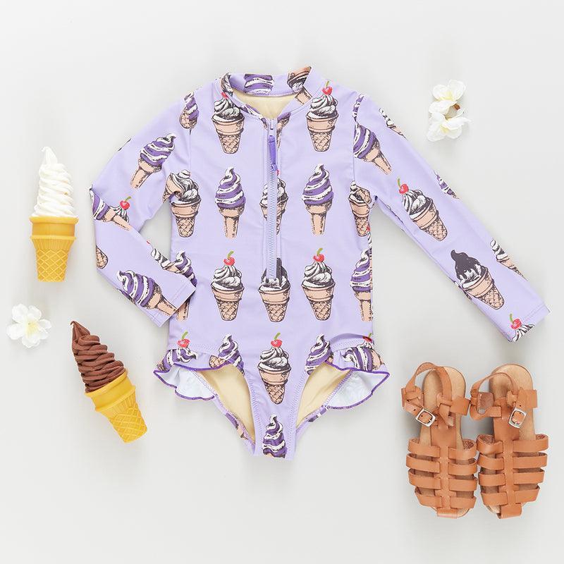Girls Swimwear | Arden Suit- Lavender Soft Serve | Pink Chicken - The Ridge Kids