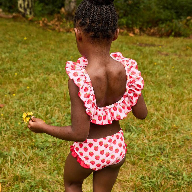 Girls Swimwear | Ariel Bikini- Strawberries | Pink Chicken - The Ridge Kids