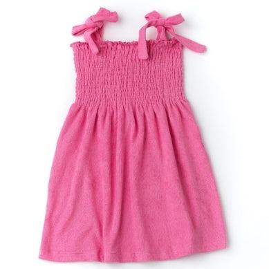 Girls Swimwear | Cover Up: Smocked Terry- Hot Pink | Shade Critters - The Ridge Kids