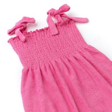 Girls Swimwear | Cover Up: Smocked Terry- Hot Pink | Shade Critters - The Ridge Kids