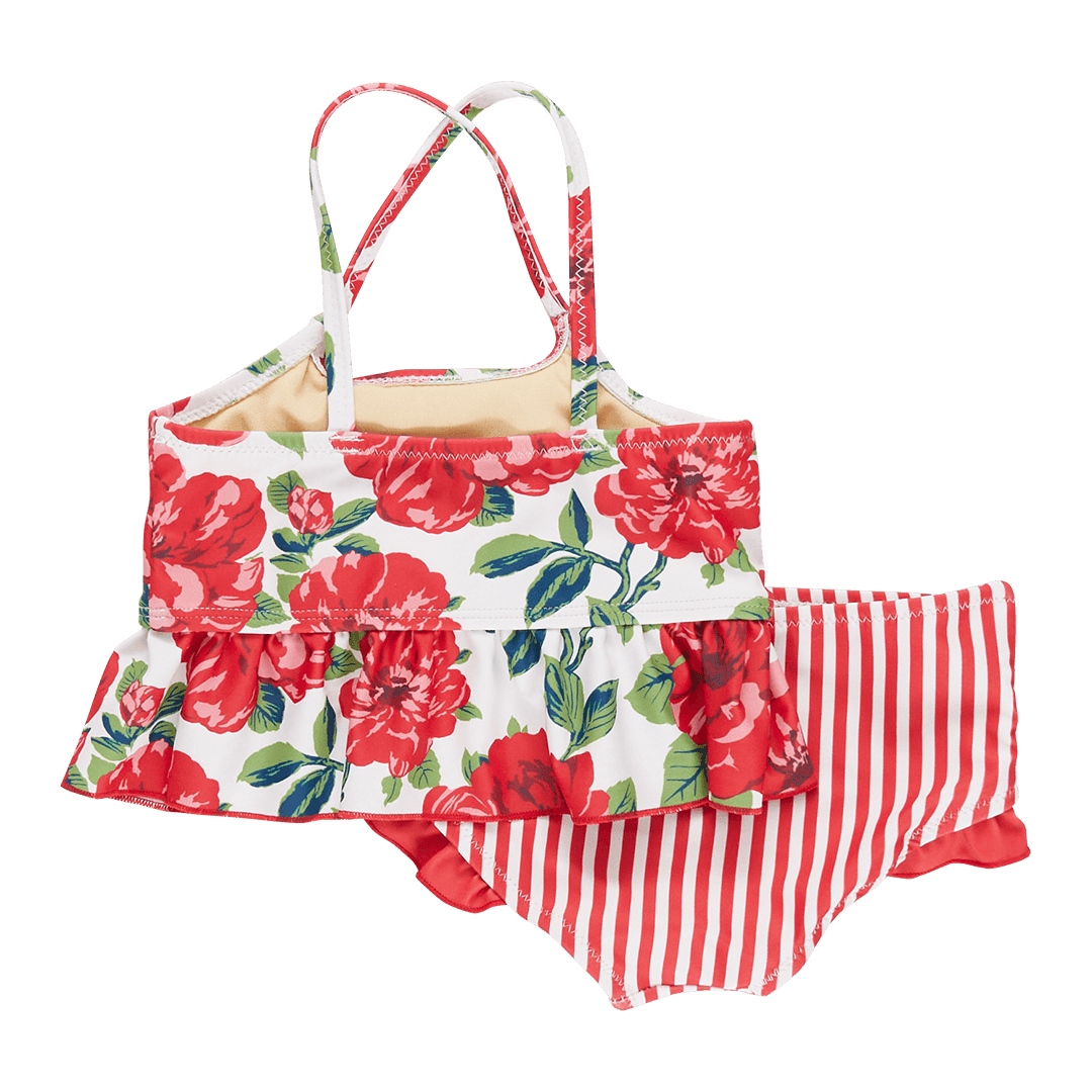 Girls Swimwear | Joy Tankini- Red Peonies | Pink Chicken - The Ridge Kids
