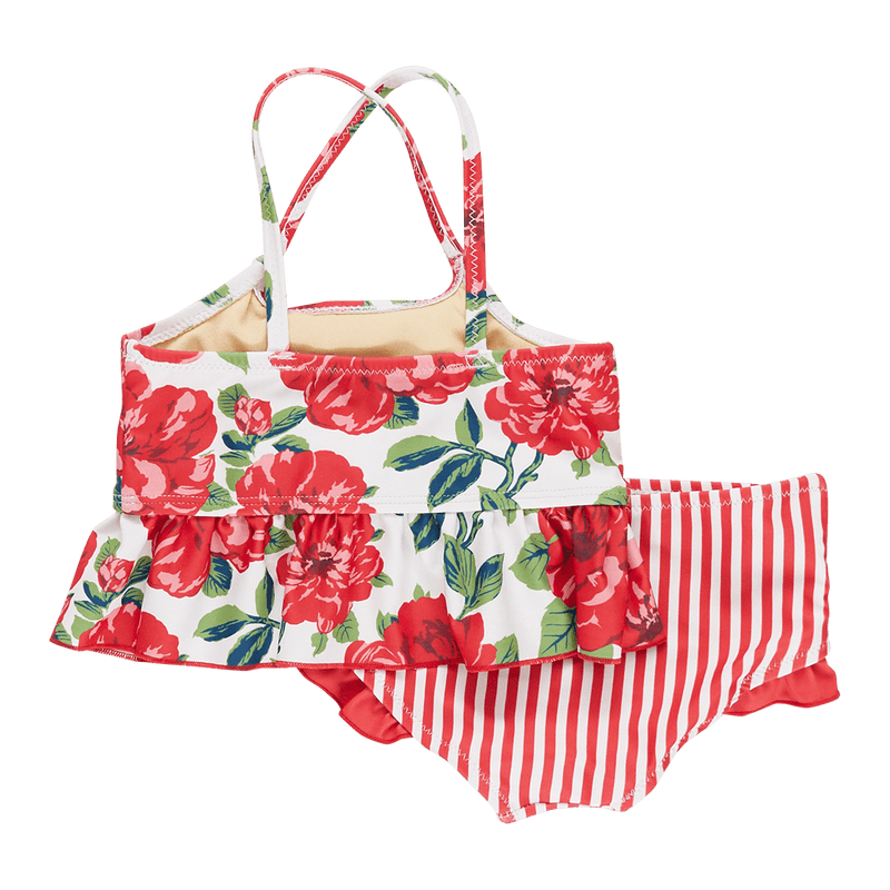 Girls Swimwear | Joy Tankini- Red Peonies | Pink Chicken - The Ridge Kids