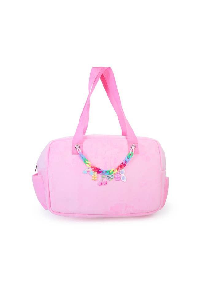 Girls Swimwear | Tote Beach Bag: Pink- Charmed Rainbow | Bling 2o - The Ridge Kids