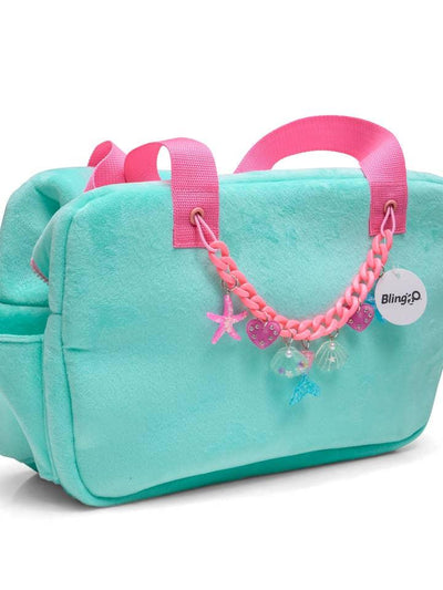 Girls Swimwear | Tote Beach Bag- Teal: Mermaid | Bling 2o - The Ridge Kids