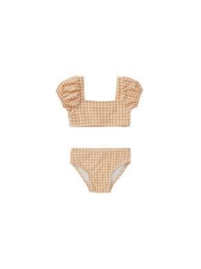 Girls Swimwear | Zippy Two Piece- Melon Gingham | Quincy Mae - The Ridge Kids