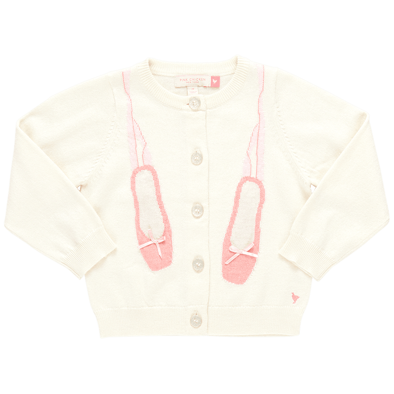 Girls Top | Ballet Cardigan Sweater | Pink Chicken - The Ridge Kids