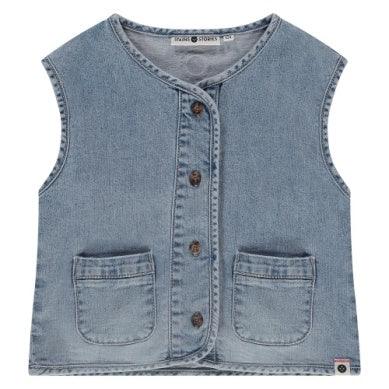 Girls Top | Vest - Denim | BABYFACE - The Ridge Kids