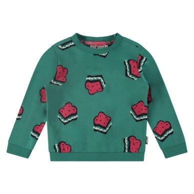 Girls Tops | Sweatshirt - Emerald | BABYFACE - The Ridge Kids