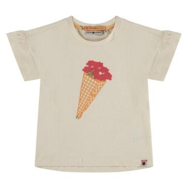 Girls Tops | T-Shirt: Flower Cone | BABYFACE - The Ridge Kids